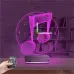 Müzik Nota Müzisyen Tasarım Saatli 3D Lamba - Masa Gece Lambası
