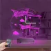 Pırpır Uçak Pilot Tasarım Saatli 3D Lamba - Masa Gece Lambası