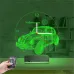Vosvos Araba Saatli 3D Lamba - Masa Gece Lambası