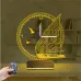 Gemici Kaptan Denizci Yelkenli V1 Saatli 3D Lamba - Masa Gece Lambası