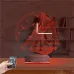 Gemici Kaptan Denizci Yelkenli V2 Saatli 3D Lamba - Masa Gece Lambası
