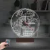 Dünya Tasarım Saatli 3D Lamba - Masa Gece Lambası