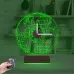Dünya Tasarım Saatli 3D Lamba - Masa Gece Lambası