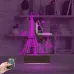 Eyfel Kulesi Paris Saatli 3D Lamba - Masa Gece Lambası