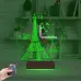 Eyfel Kulesi Paris Saatli 3D Lamba - Masa Gece Lambası