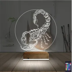 Akrep Burcu 3D Lamba - Masa Gece Lambası