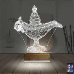 Alaaddin Sihirli Lamba 3D Lamba - Masa Gece Lambası