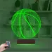 Basketbol Topu Basketçi 3D Lamba - Masa Gece Lambası