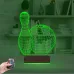 Bowling Topu Labut 3D Lamba - Masa Gece Lambası