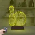 Bowling Topu Labut 3D Lamba - Masa Gece Lambası