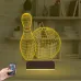 Bowling Topu Labut 3D Lamba - Masa Gece Lambası