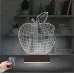 Elma Diyetisyen Temalı 3D Lamba - Masa Gece Lambası
