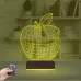 Elma Diyetisyen Temalı 3D Lamba - Masa Gece Lambası