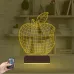 Elma Diyetisyen Temalı 3D Lamba - Masa Gece Lambası