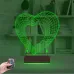 Sevgiliye Hediye Sade Balon Kalp Kutlama 3D Lamba - Masa Gece Lambası