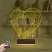 Sevgiliye Hediye Sade Balon Kalp Kutlama 3D Lamba - Masa Gece Lambası