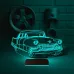 Amerikan Klasik Araba Vintage 3D Lamba - Masa Gece Lambası