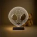 Alien Uzaylı Çocuk Odası 3D Lamba - Masa Gece Lambası
