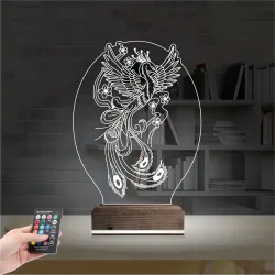 Anka Kuşu 3D Lamba - Masa Gece Lambası