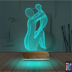 Anne Bebek Minimalist 3D Lamba - Masa Gece Lambası