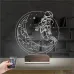 Astronot Ay 3D Lamba - Masa Gece Lambası