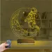 Astronot Ay 3D Lamba - Masa Gece Lambası