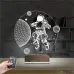 Astronot Gezegen 3D Lamba - Masa Gece Lambası