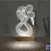 Minimalist Aşk Sevgili 3D Lamba - Masa Gece Lambası