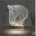 At Tasarım 3D Lamba - Masa Gece Lambası