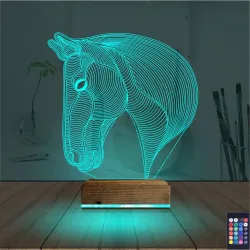 At Tasarım 3D Lamba - Masa Gece Lambası