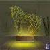 At Tasarım Polygonal 3D Lamba - Masa Gece Lambası