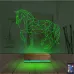 At Tasarım Polygonal 3D Lamba - Masa Gece Lambası