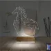 At Tasarım Polygonal 3D Lamba - Masa Gece Lambası