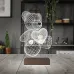 Ayıcık Kalp Seni Seviyorum 3D Lamba - Masa Gece Lambası