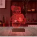 Ayıcık Kalp Seni Seviyorum 3D Lamba - Masa Gece Lambası