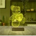 Ayıcık Kalp Seni Seviyorum 3D Lamba - Masa Gece Lambası