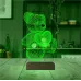 Ayıcık Kalp Seni Seviyorum 3D Lamba - Masa Gece Lambası
