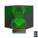 Ayıcık Kalp Seni Seviyorum 3D Lamba - Masa Gece Lambası