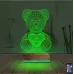 Ayıcık Kalp Seni Seviyorum 3D Lamba - Masa Gece Lambası