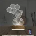 Ayıcık Balon 3D Lamba - Masa Gece Lambası