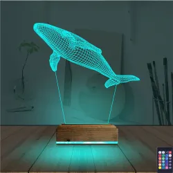 Balina 3D Lamba - Masa Gece Lambası