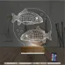 Balık Fanus 3D Lamba - Masa Gece Lambası