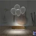 Balon Kutlama Doğum Günü 3D Lamba - Masa Gece Lambası