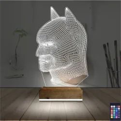 Batman Çizgi Karakter 3D Lamba - Masa Gece Lambası