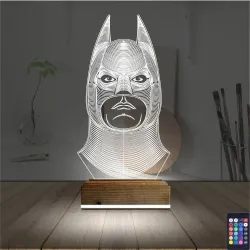 Batman Çizgi Karakter 3D Lamba - Masa Gece Lambası