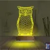 Baykuş Tasarım 3D Lamba - Masa Gece Lambası