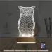 Baykuş Tasarım 3D Lamba - Masa Gece Lambası