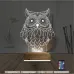 Baykuş Tasarım 3D Lamba - Masa Gece Lambası