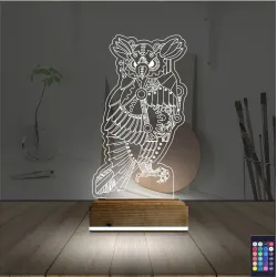 Baykuş Tasarım 3D Lamba - Masa Gece Lambası