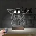 Bebek Yoda 3D Lamba - Masa Gece Lambası